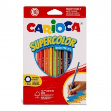 Набор цветн.каранд Carioca SUPERCOLOR 18 цв. шестигран. корп. дерев. карт.уп.