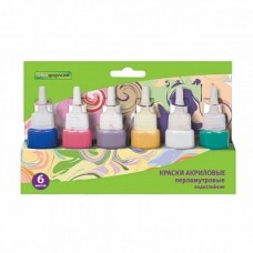 Краски акриловые COLOR GAME 27 мл 6 цв. перламутр