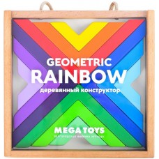 Геометрический конструктор Geometric rainbow в деревянной коробке