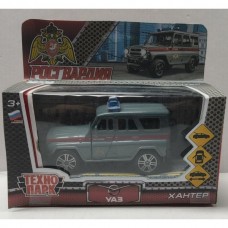 Машина металл UAZ HUNTER РОСГВАРДИЯ, 11,5 см, дв., баг., инерц., кор. Технопарк в кор.2*24шт