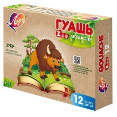 Гуашь Луч ZOO 15 мл 12 цв. ассорти набор баночек