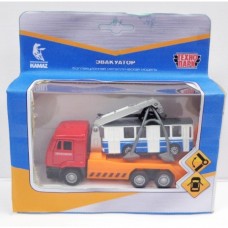 Машина металл KAMAZ ЭВАКУАТОР, 12 см,дв.,подв.дет.,инер.+трол. 7,5 см., кор. Технопарк в кор.2*24шт