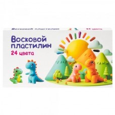 Пластилин для детской лепки /Восковой пластилин 24 цвета/
