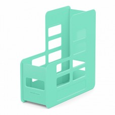Подставка для бумаг вертикальная пластиковая ErichKrause Techno, Pastel Bloom, 100мм, зеленый