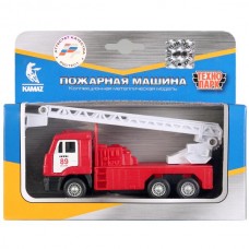 Машина металл KAMAZ ПОЖАРНАЯ МАШИНА, 12 см, двери, подв.дет., инерц., кор. Технопарк в кор.2*24шт