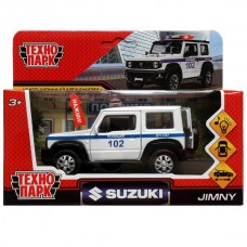 Машина металл свет-звук SUZUKI JIMNY ПОЛИЦИЯ 11,5 см, двер, баг, инер, кор. Технопарк в кор.2*36шт