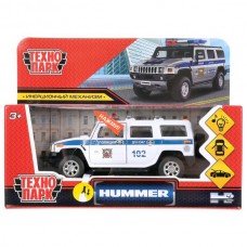 Машина металл свет-звук HUMMER H2 ПОЛИЦИЯ 12 см, двер, баг, ин, белый, кор. Технопарк в кор.2*36шт