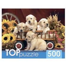 TOPpuzzle. ПАЗЛЫ 500 элементов. КБТП500-6799 Щенки лабрадора