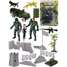 Игровой набор /Военные-2/(солдатики 2шт.,машина и пр.,в блист.) ( Арт. 2083640)
