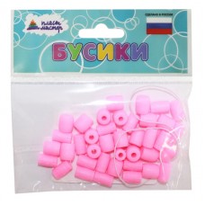 Набор бусин /Бочоночки/ (розовый) 1/100