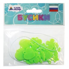 Набор бусин /Красотульки/ (зеленый) 1/100