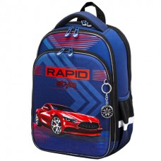 Ранец BRAUBERG QUADRO, 3 отделения, с брелком, /Rapid style/, 37х28х18 см, 270603