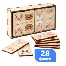 Настольная игра Домино /Животные/ (фанера)