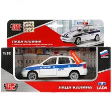 Машина металл свет-звук LADA калина 12,5 см ДПС, двери, инерц., кор. Технопарк в кор.2*24шт