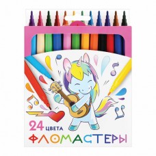 Фломастеры ПИФАГОР /ЕДИНОРОГ/, 24 цвета, вентилируемый колпачок, 152450
