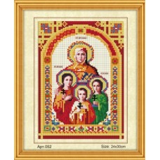 Н-р для выш. бисером 24x30 см (частичн.заполн.,канва с рис) икона Святые Вера, Надежда, Любовь 052