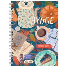 Скетчбук-тетрадь 100л., А5 BG /Hygge/, на гребне, матовая ламинация, бежевый блок, твердая обложка,