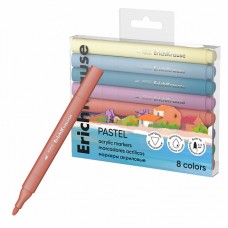 Маркеры акриловые ErichKrause Art Spirit Pastel c пулевидным наконечником 8 цветов (в ПЭТ-боксе  с е