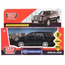 Машина металл CADILLAC ESCALADE 12 см, двери, багаж, инерц, черный, кор. Технопарк в кор.2*36шт