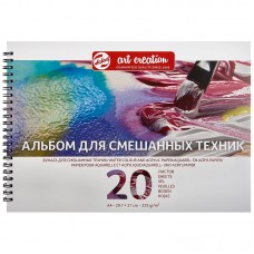 Скетчбук - альбом для смешанных техник 20л., А4 Royal Talens /Art Creation/, на склейке, 235г/м2 TAC
