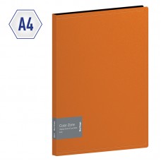 Папка с 40 вкладышами Berlingo /Color Zone/ А4, 21мм, 1000мкм, оранжевая AVp_40116
