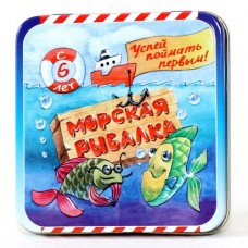 Игра настольная карточная /Морская рыбалка/ (жестяная коробочка)