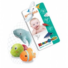 Игрушка для ванны морские животные 3 шт., сетка, хенгтег КАПИТОШКА в кор.2*180наб