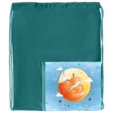 Мешок для обуви ЮНЛАНДИЯ, карман на молнии, 33х42 см, /Moon fox/, 271054