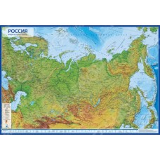 Россия Физическая 1:7,5М (с ламинацией в тубусе) 116х80