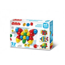 Мозаика для самых маленьких /Бабочка/ d40/4 цв/27 эл Baby Toys